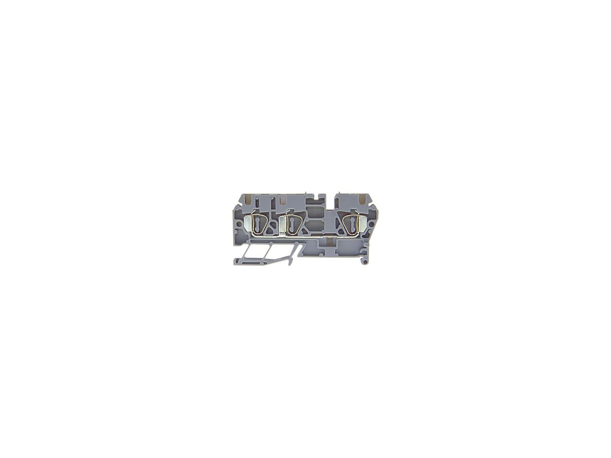 Durchgangs-Reihenklemme Woertz 0.2…2.5mm² 20A 600V Federzugansch.3×1 TH35 grau