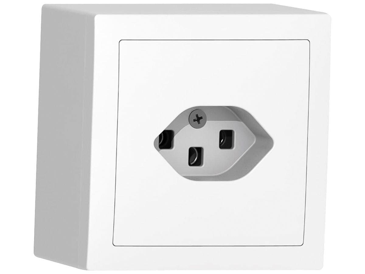 AP-Steckdose SIDUS T23 weiss mit Shutter