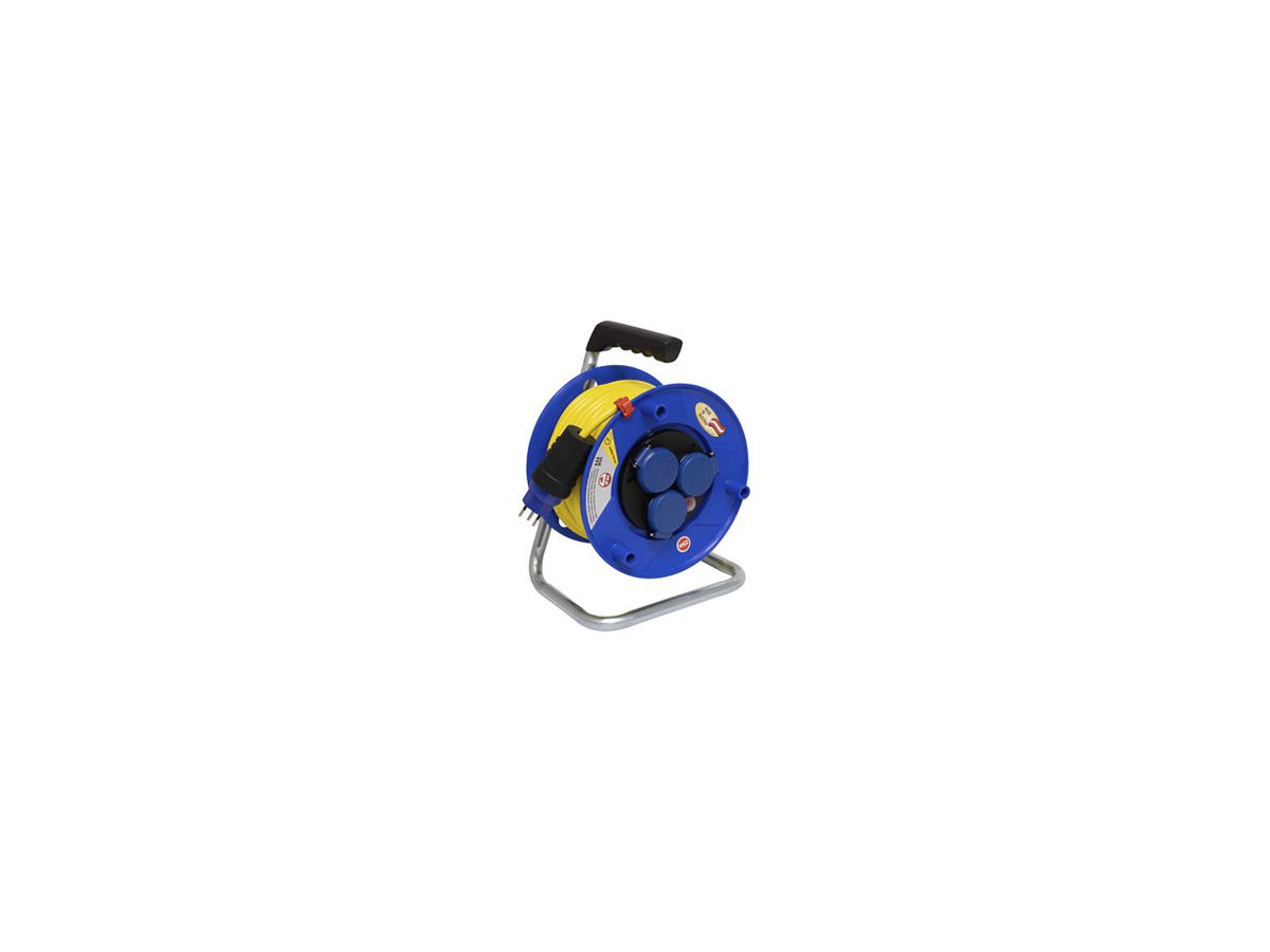 Kabelrolle BAT 240 Ø240mm 25m 3×1.5mm² 3×T13 Kunststoff blau IP44