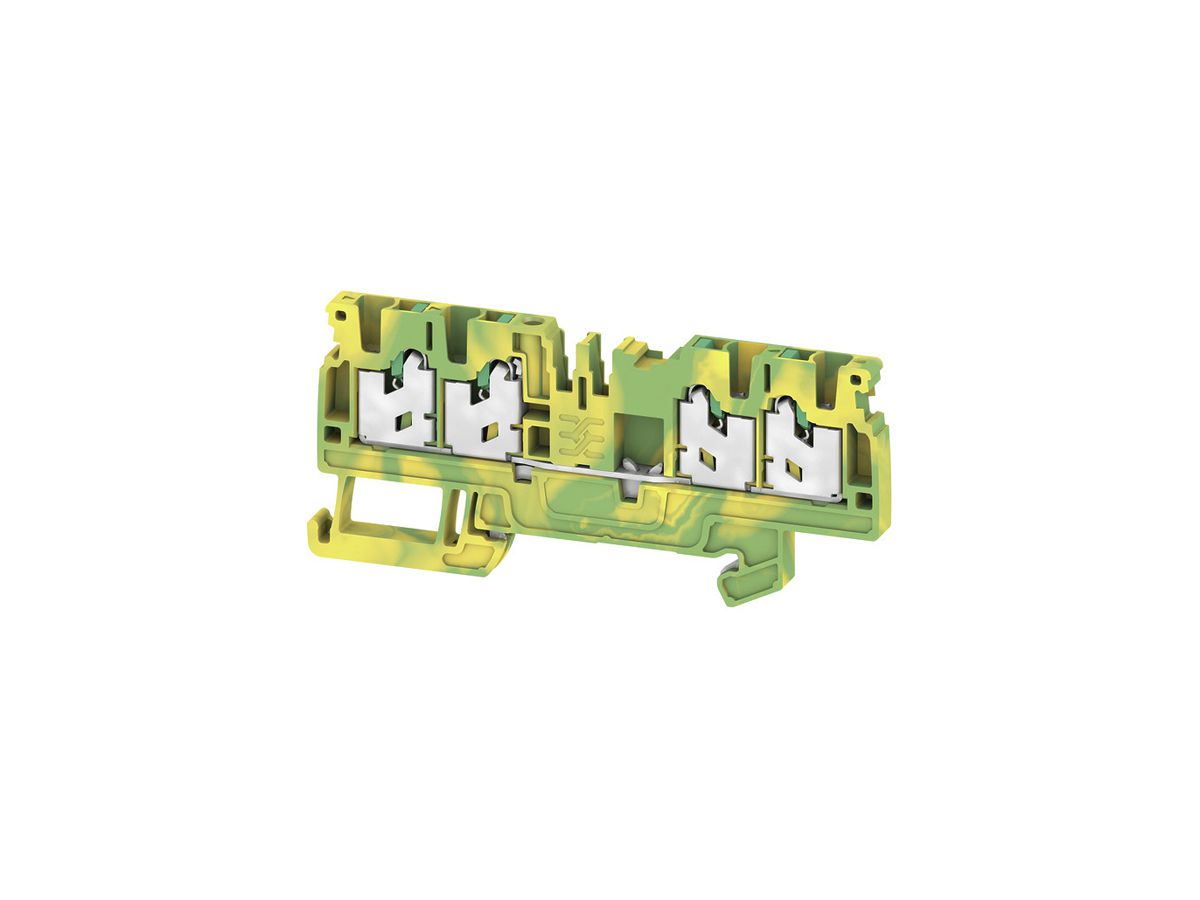 Schutzleiter-Reihenklemme Weidmüller S4C 2.5 PE SNAP IN 2.5mm² grün/gelb