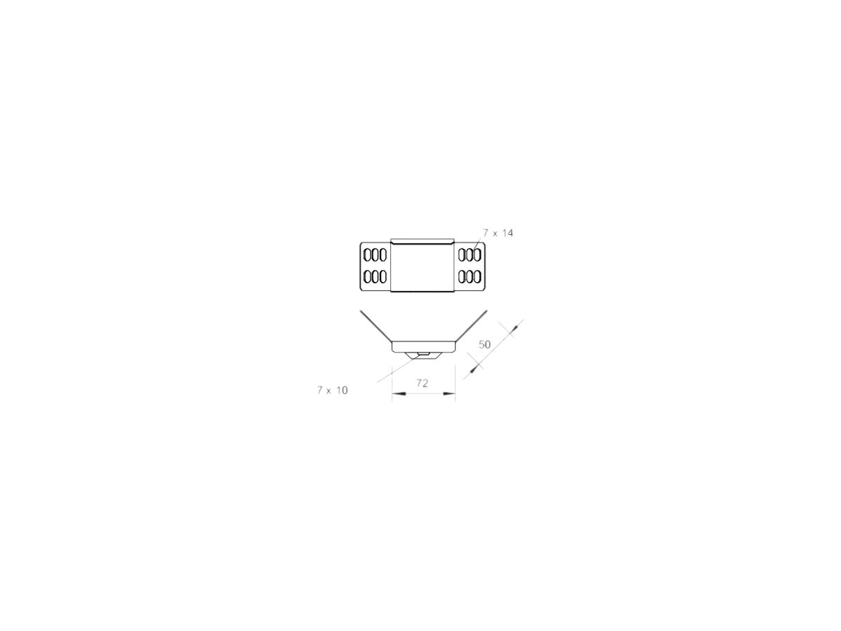 Winkelverbinder Bettermann WKV H=60mm verzinkt zu MKS-Kanal