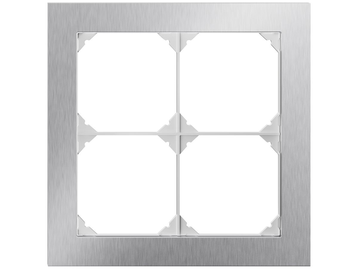 UP-Abdeckrahmen EDIZIO.liv prestige SNAPFIX® 2×2 154×154mm Cr-geschl