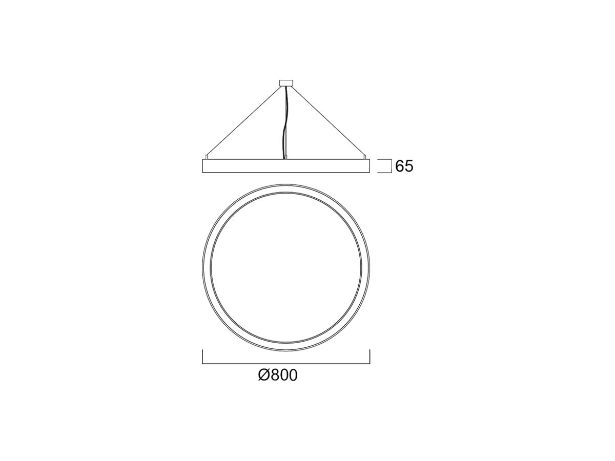 LED-Pendelleuchte Sylvania Nilo 56W 5700lm 830 DALI EM Ø800mm weiss