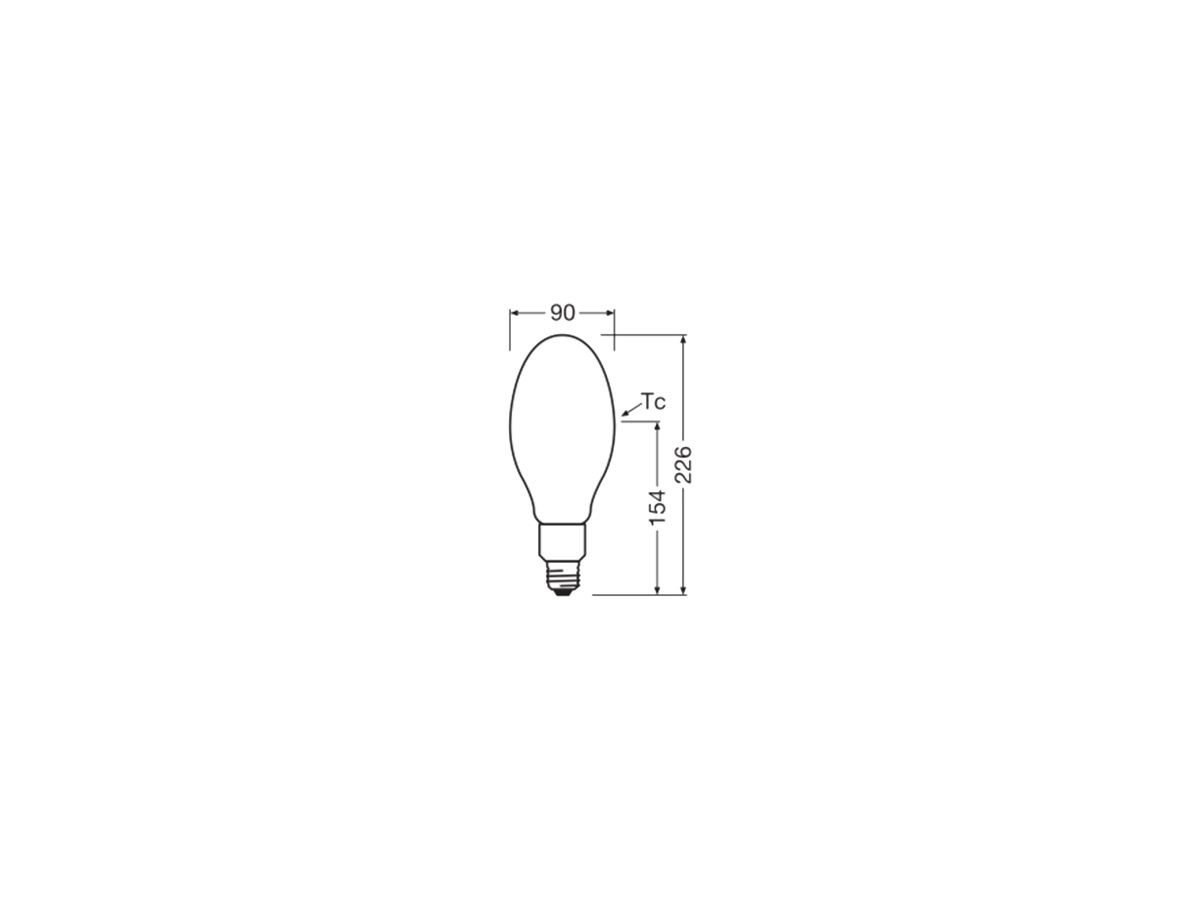 LED-Lampe LEDVANCE HQL FIL P E27 19.4W 3600lm 2700K mattiert 226mm