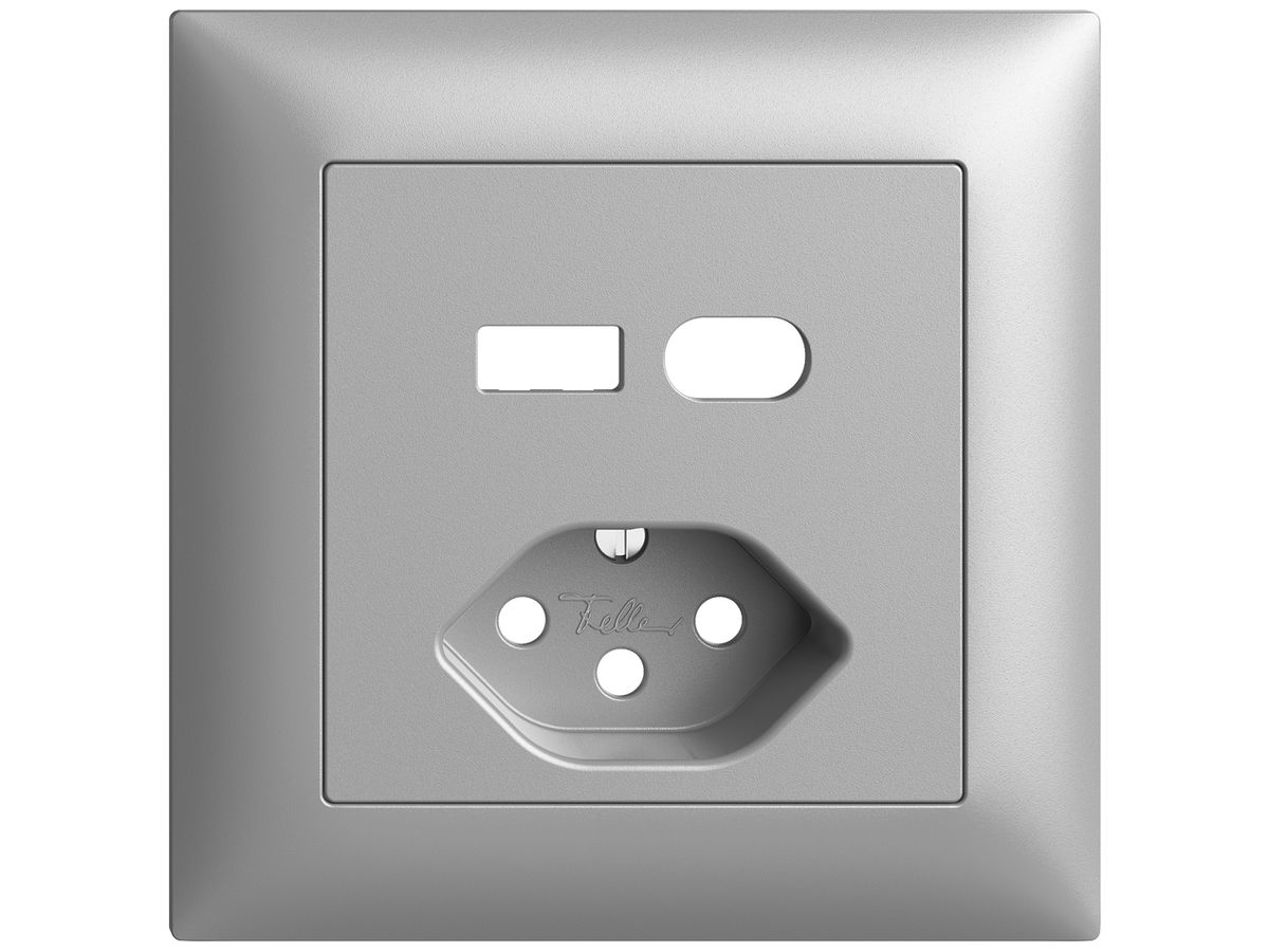 UP-Montageset Feller EDIZIOdue für Steckdose USB Typ A+C + Typ 13 silver