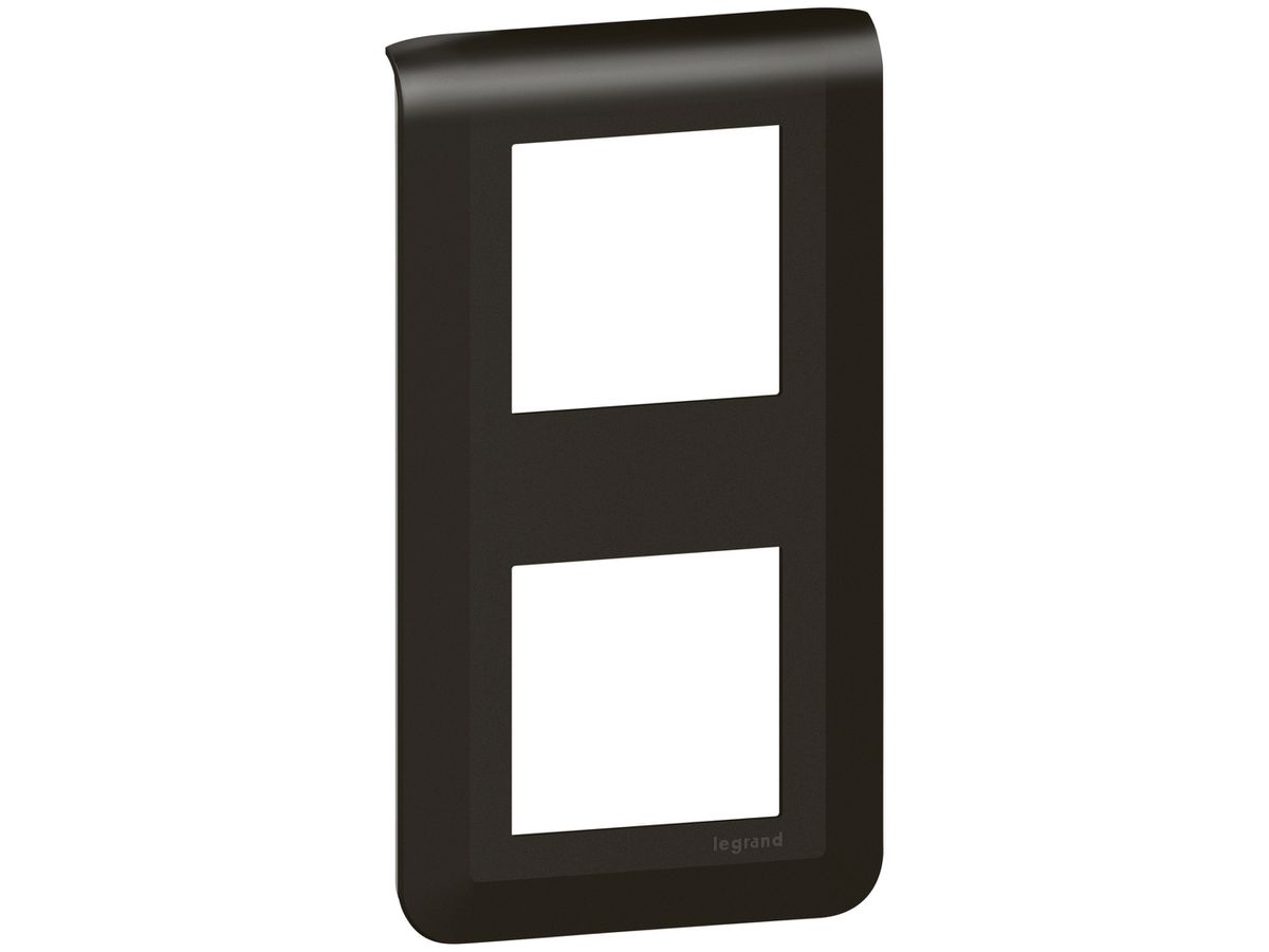 Abdeckrahmen MOS 2×2 Module vertikal schwarz matt