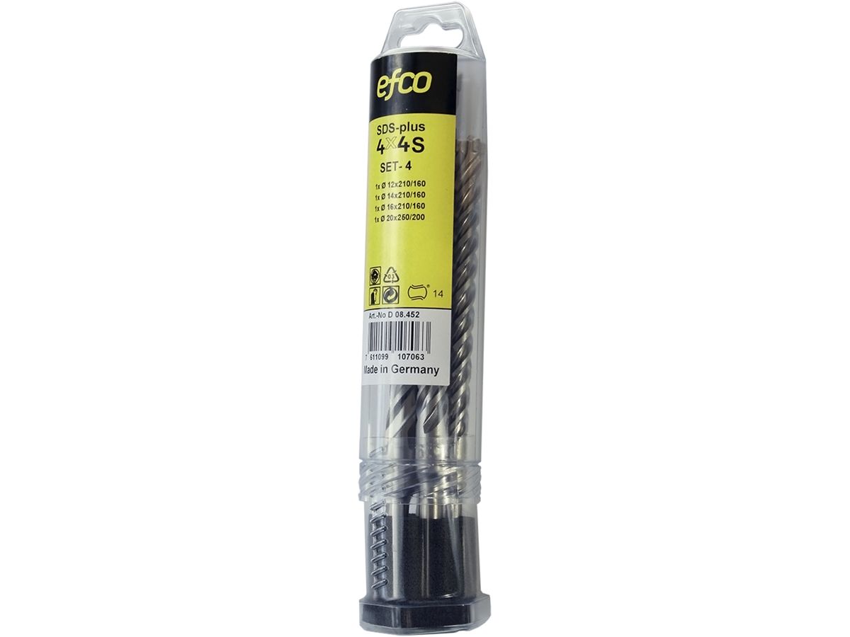 Bohrer-Set EFCO SDS-plus 4×4 S, 4-teilig, (Ø12…20mm)