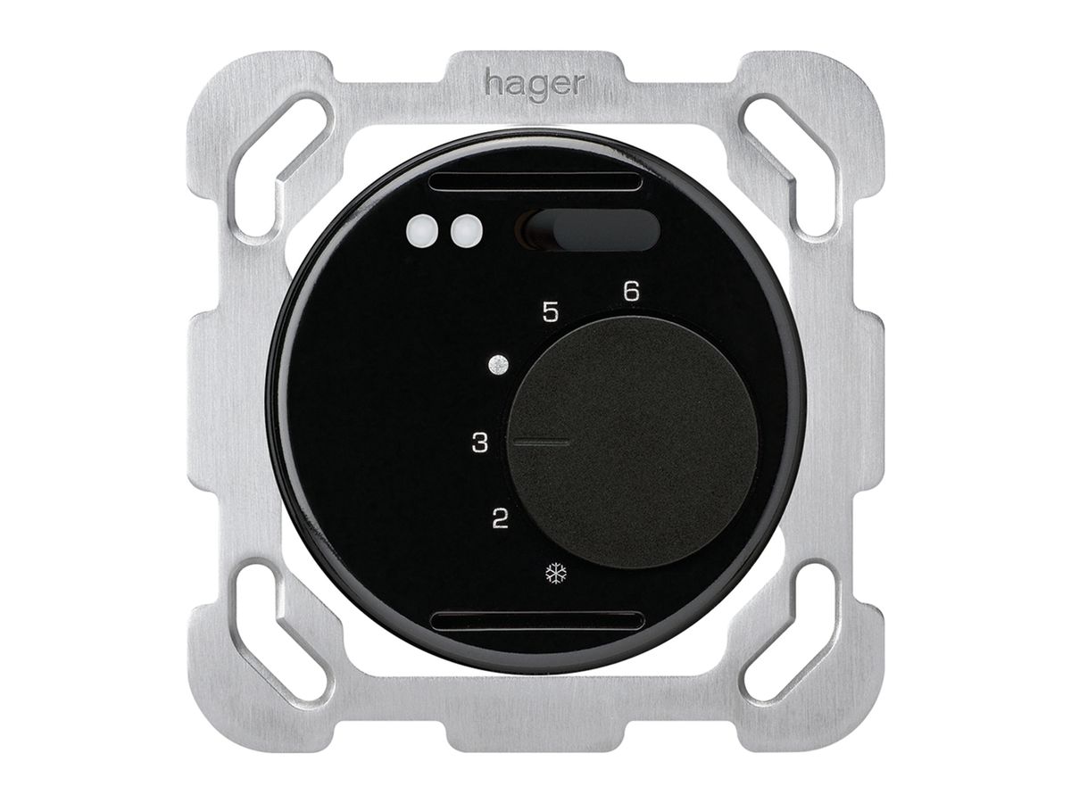 Einsatz zu UP-Raumthermostat basico Befestigungsplatte schwarz Fussbodenheizung