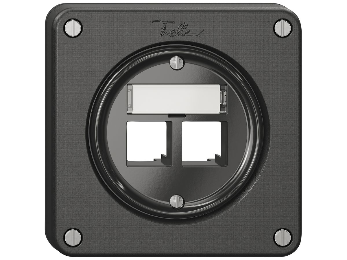 Montageset NEVO EASYNET S-One SNAPFIX® für 2 Buchsen 87×87mm sz