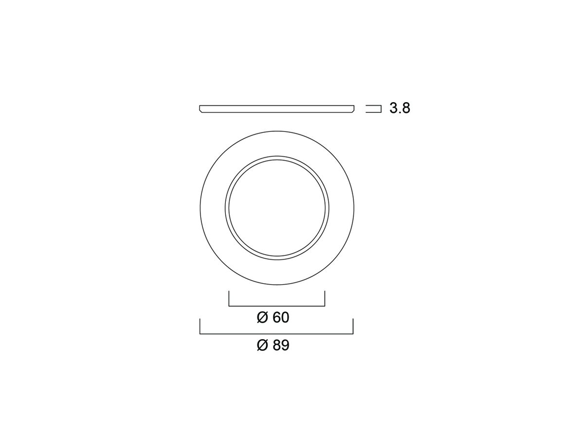 Zierring zu LED-Downlight Sylvania START SPOT Bezel Ø89mm schwarz 3Stk