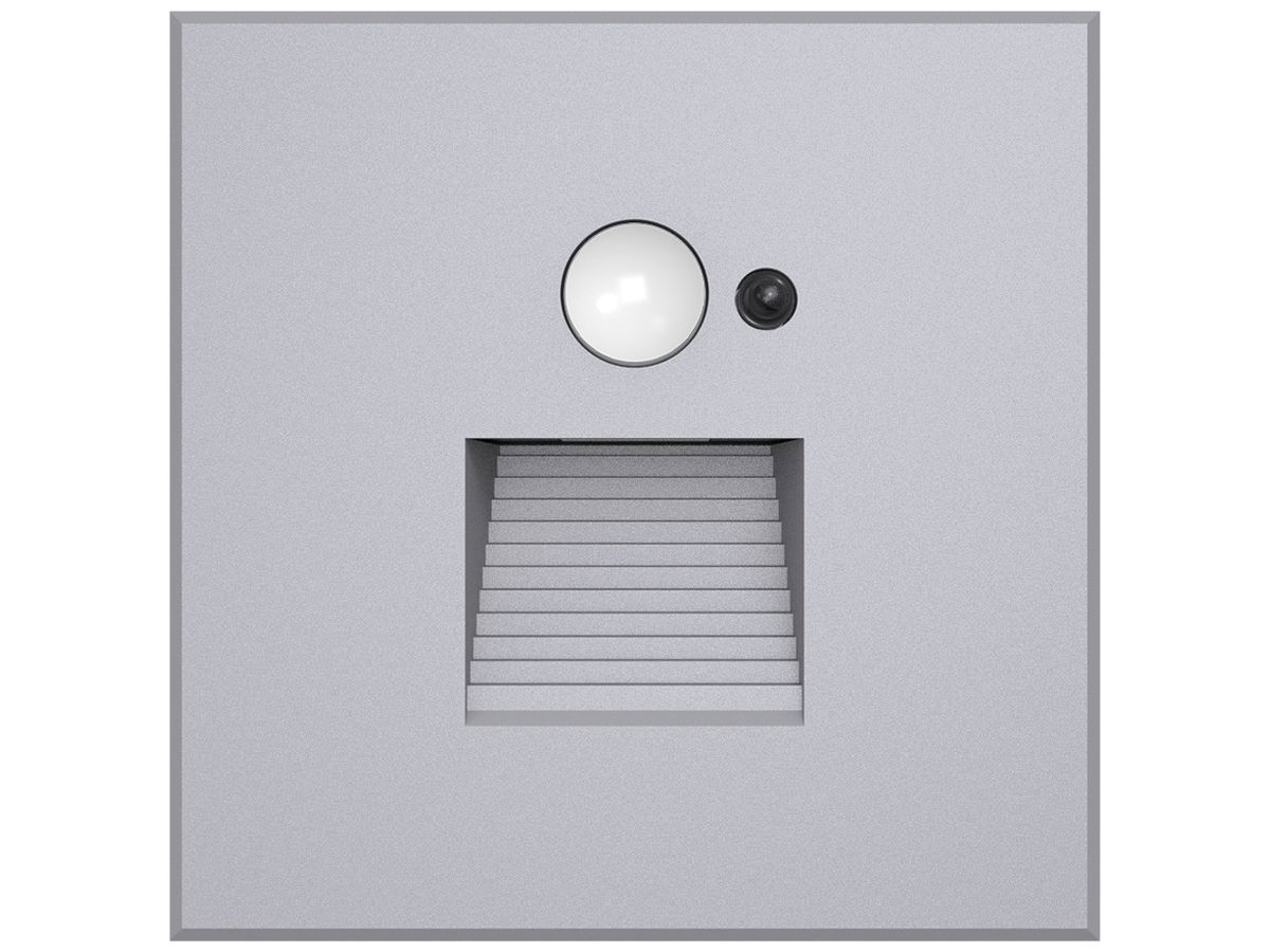 EB-LED-Wandleuchte DOTLUX EASYSTAIR PIR SEN 1.5W 70lm 930 82×82mm Silber