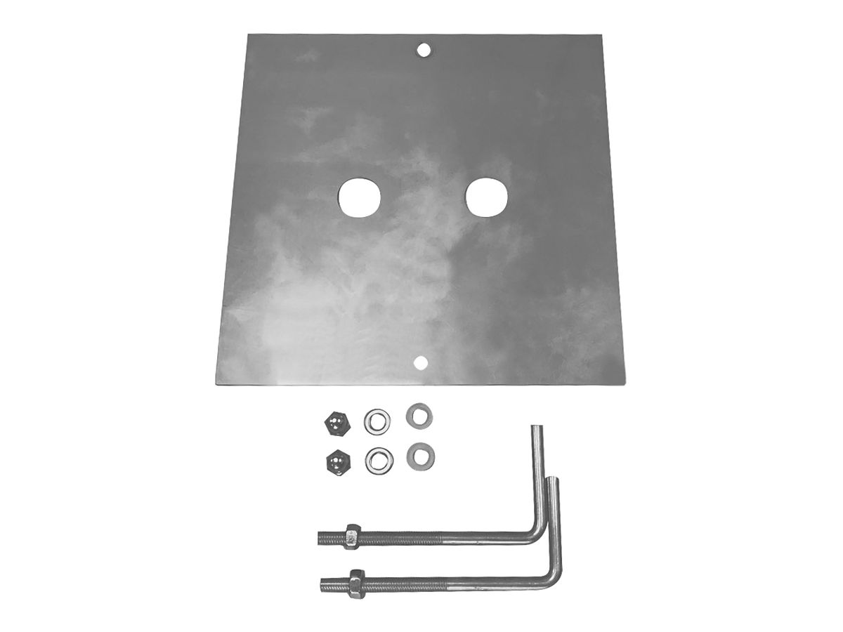 Betonankerset SLV für Pollerleuchte SQUARE POLE, 180×180mm, Edelstahl