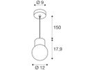 Pendelleuchte SLV VARYT E14 1×0…6W Ø120mm Messing