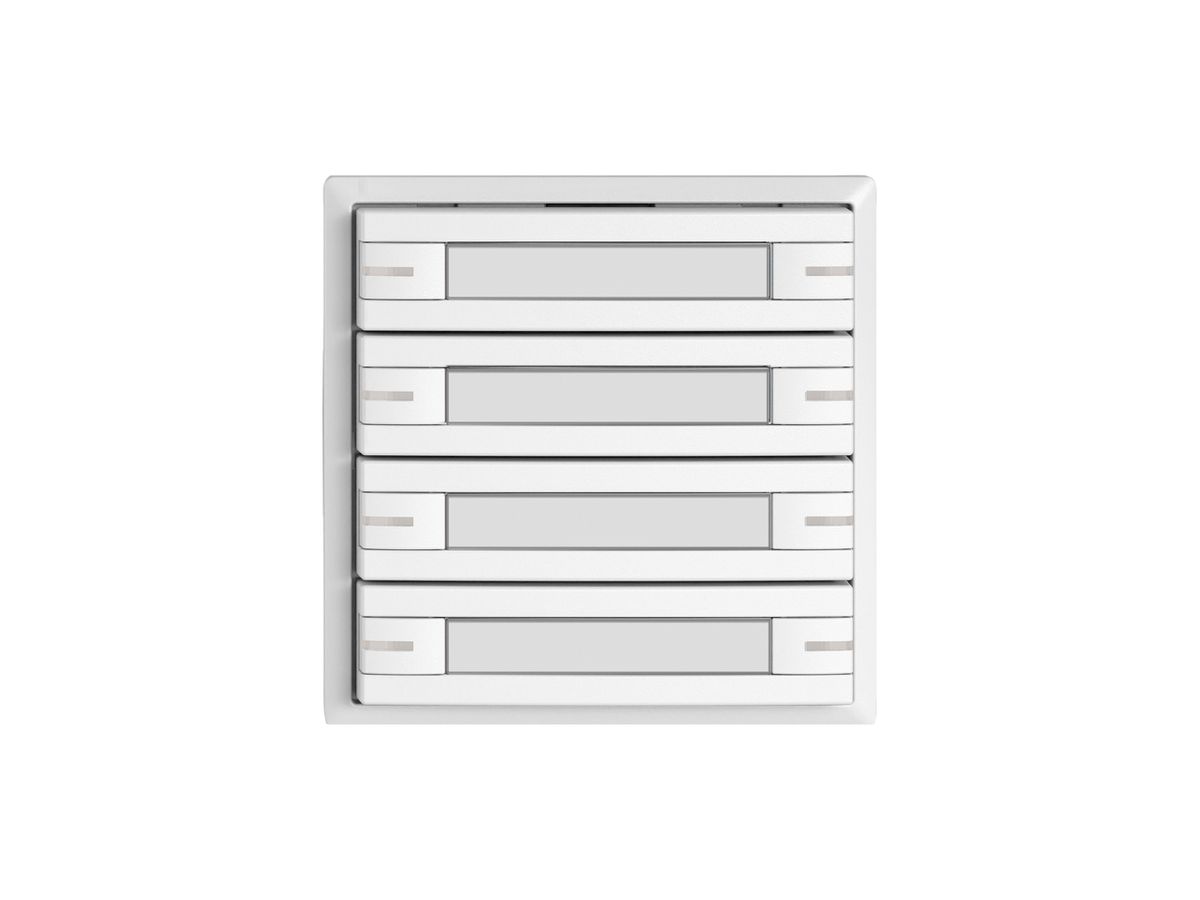 KNX-Taster RGB EDIZIO.liv SNAPFIX® Temperaturfüh.RGB-LED Pap.8×T 1-Tbed.ws