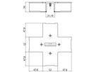 EB-Blindabdeckung Sylvania OneTrack X-Einspeiser Polycarbonat 148×148mm weiss