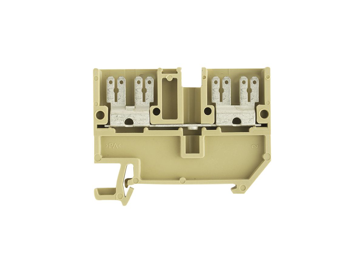 Durchgangs-Reihenklemme Weidmüller AST Flachstecker 2.5mm² PA66 TS35 beige