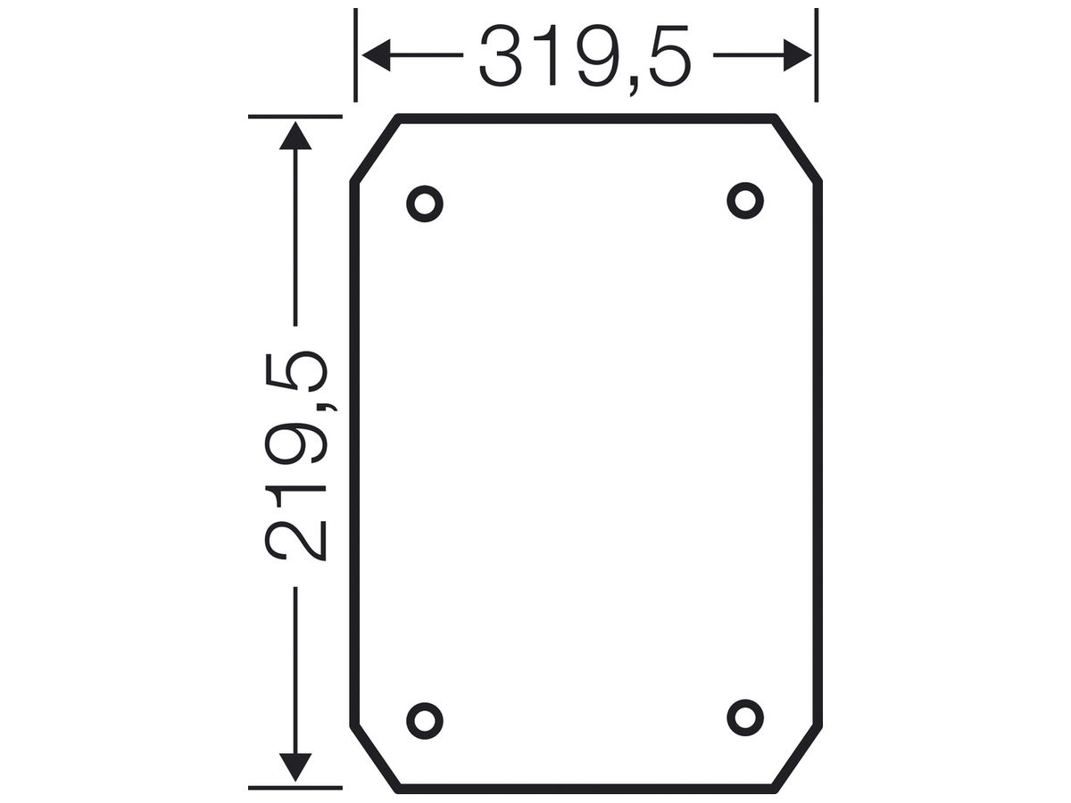 Montageplatte Hensel, Isolierstoff 4mm stark, für Leergehäuse EB 50…