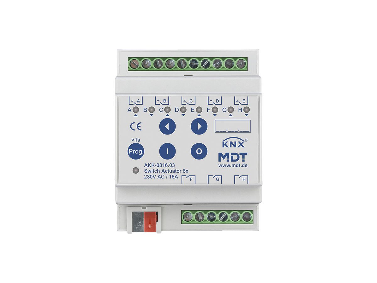 REG-Schaltaktor KNX MDT AKK-0816.03 8-Kan 16A 230VAC 4TE