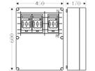 NH-Gehäuse Hensel Mi, 3×3×NH00, mit Sammelschiene, 400A, 5-polig