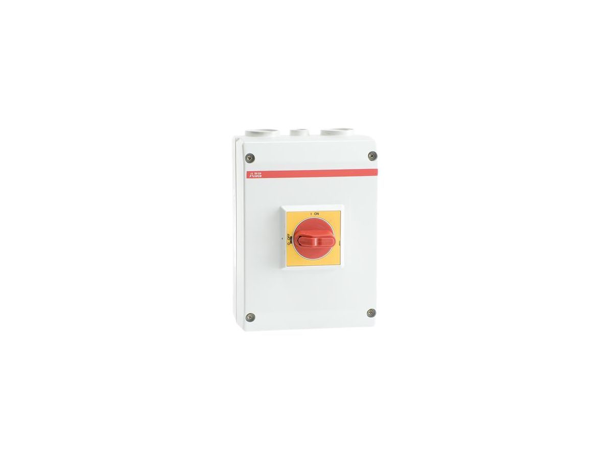 AP-Sicherheitsschalter ABB 4-polig 30A 400V hellgrau-rot-gelb