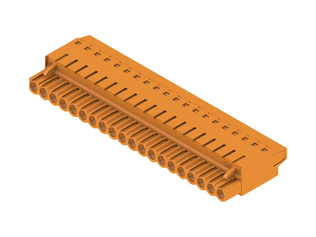 Buchsenstecker Weidmüller BLT geschlossen 5.08mm 20L verzinnt orange