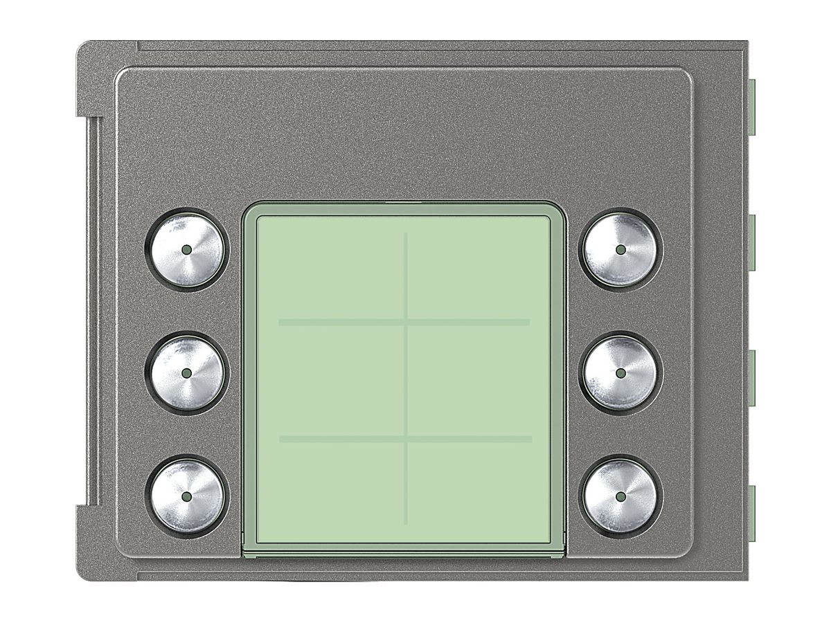 Frontblende mit 6 Tasten für Ruftastenmodul 8 Tasten Sfera Robur