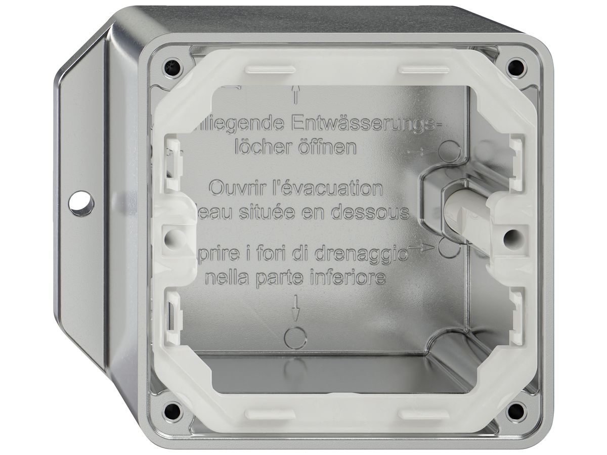 AP-Gehäuse ELEMENT SNAPFIX® 111×87×54mm 2×M20 alu