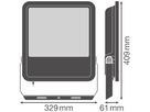LED-Strahler LEDVANCE FL AREA 160W 23400lm 3000K IP66 WB asym.409×329 schwarz