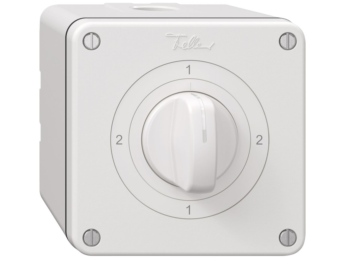 AP-Drehschalter NEVO SNAPFIX® Wechselschalter 16A 400V 2-1-2-1 ws