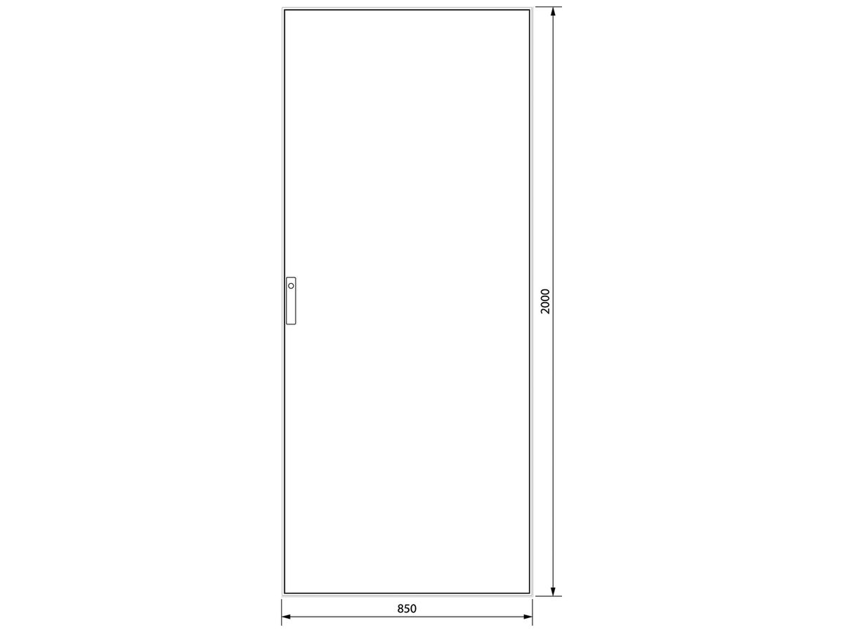 Standgehäuse Hager FG23WE 850×2000×400mm grau