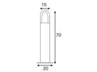 Standleuchte SLV RUSTY CONE 70, E27 11W IP54 Eisen gerostet