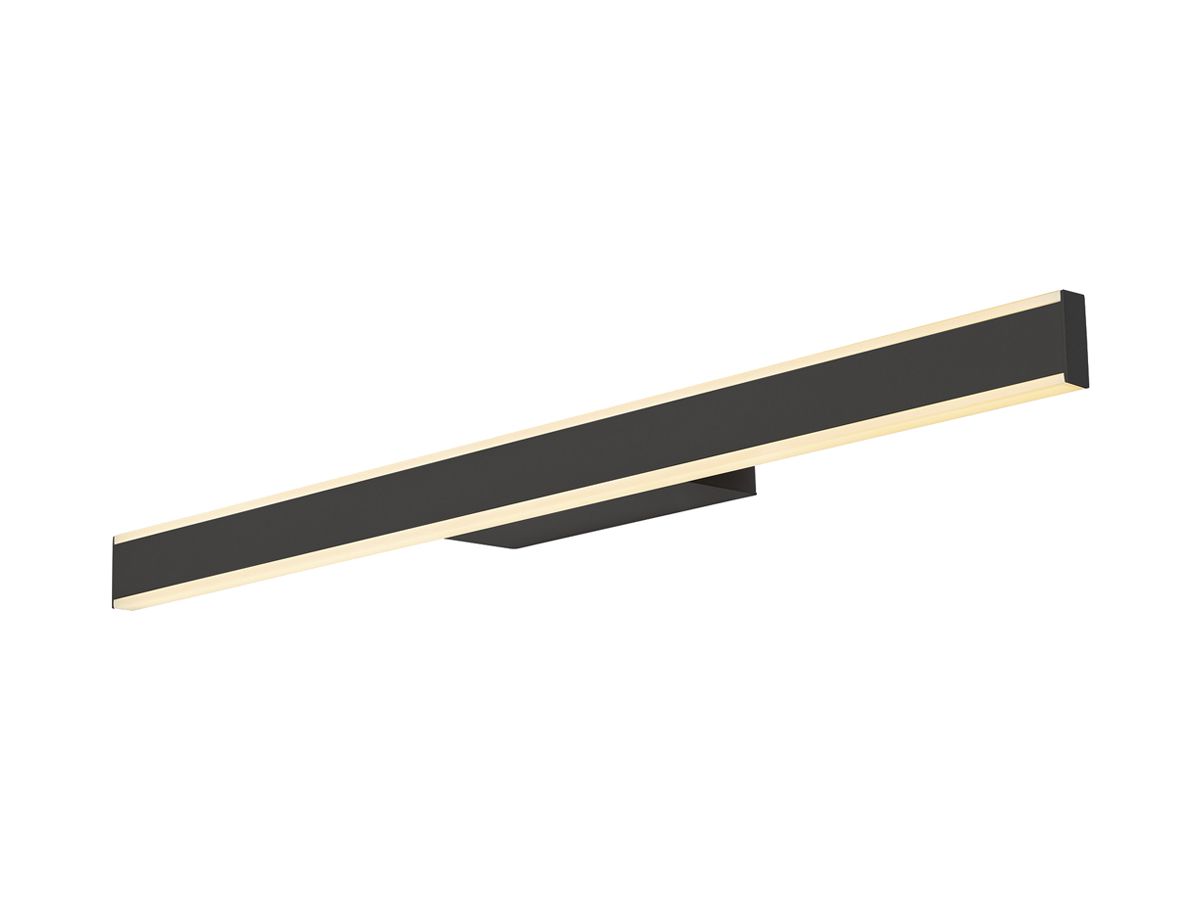 LED-Wandleuchte SLV ONE LINEAR 70 20W 990lm 927/930 IP44 DIM 705mm schwarz