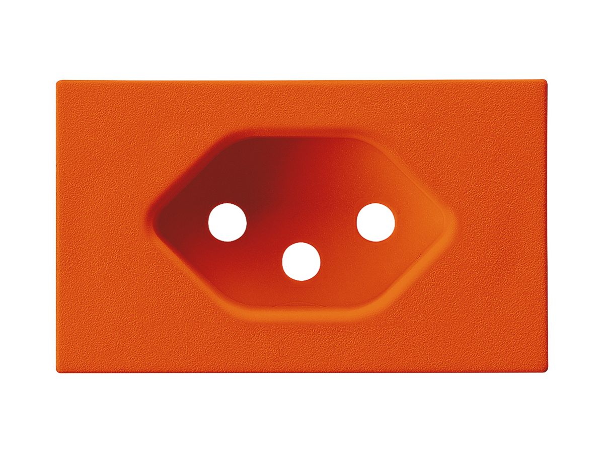 Frontplatte Hager FLF Gr.I (3/5) für 1×Typ 13 mit Rastfeder orange