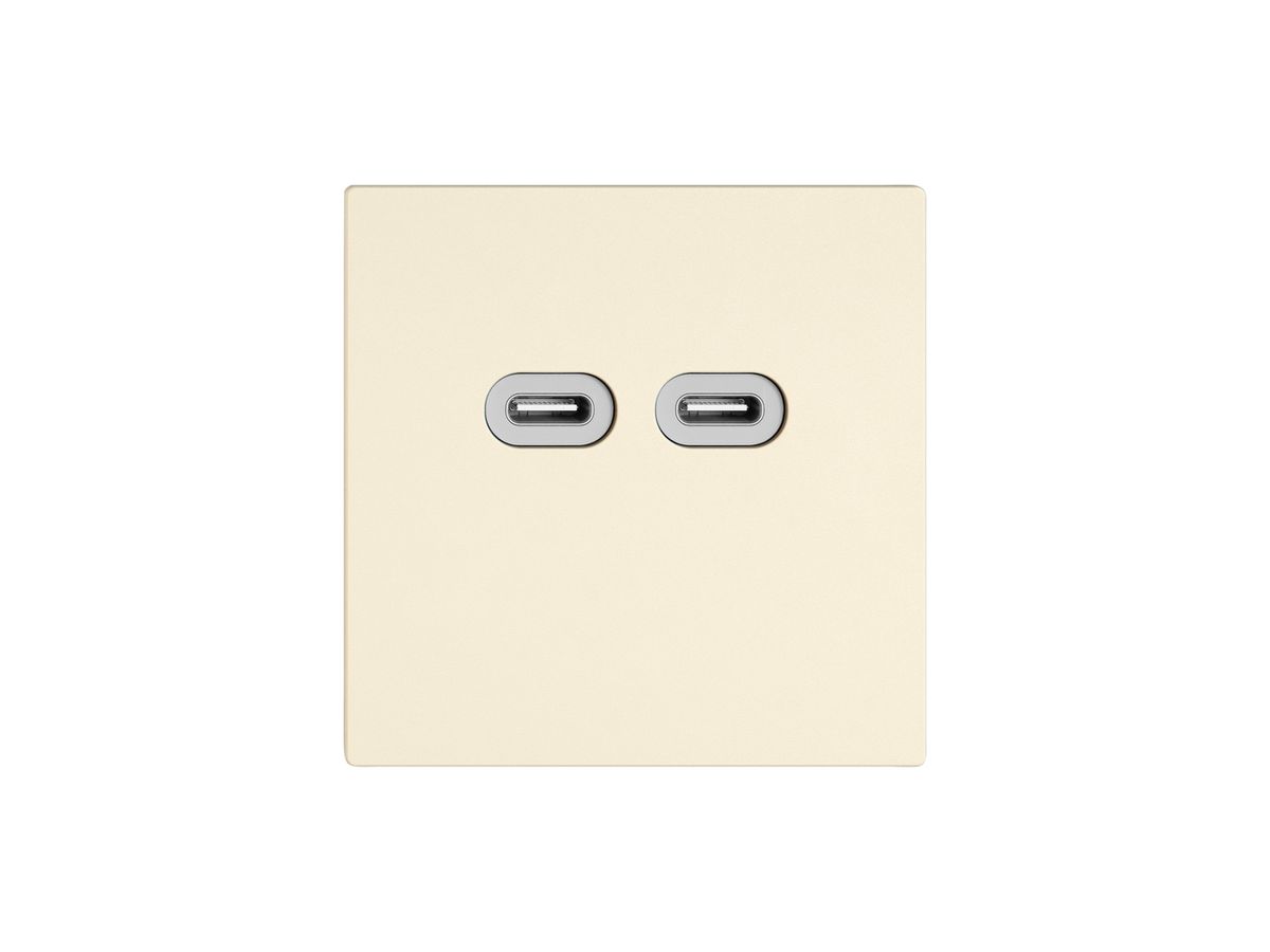 USB-Ladesteckdose EDIZIO.liv SNAPFIX® 230VAC 18W 2×USB Typ C cr