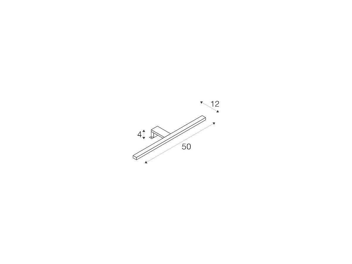 LED-Spiegelleuchte SLV DORISA, 7W 4000K 350lm lang IP44 Chrom