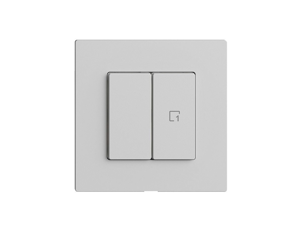 Druckschalter 1K/2T Szene WLAN Edue Wiser hellgrau