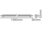 LED-Feuchtraumleuchte LEDVANCE COMPACT 44W 4200…6160lm 4000…6500K IP66 1585mm ws