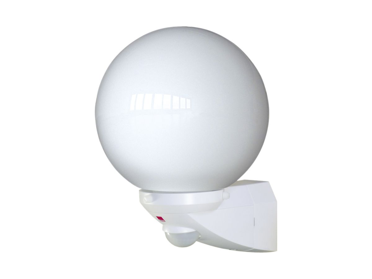 PIR-Aussenleuchte Swisslux ALC 100W E27 opal 360 weiss