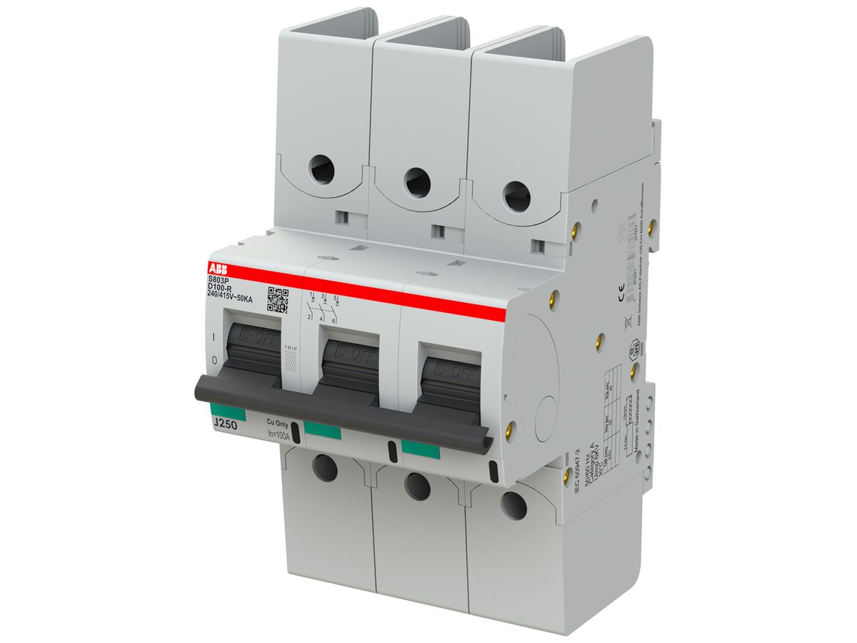 Leitungsschutzschalter ABB S803P-D100-R 3P 400V D-100A 50kA 4.5TE