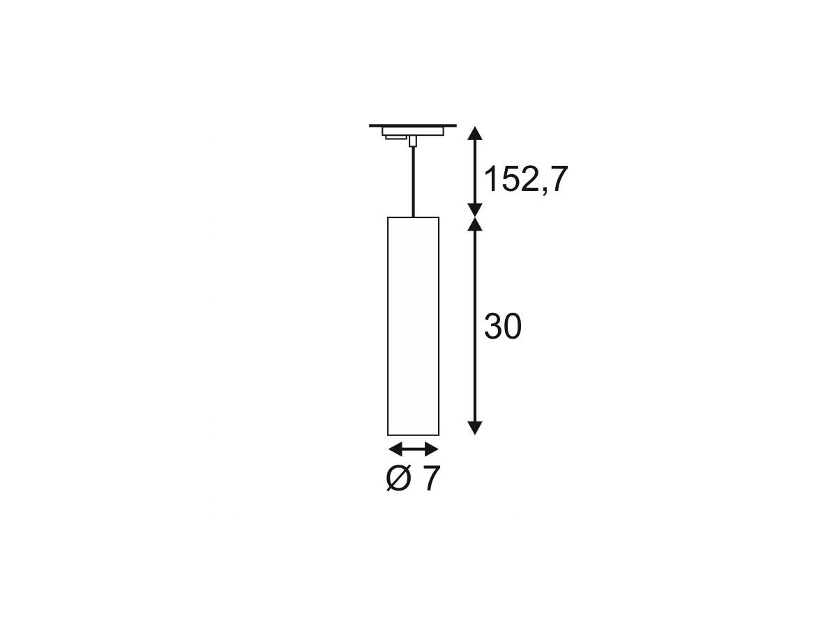 Pendelleuchte SLV ENOLA_B GU10 50W mit 1-Phasen-Adapter IP20 mattschwarz