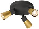 Spot SLV PURI 2.0 Cone CW GU10 3×6W DIM Ø180×113mm schwarz/gold