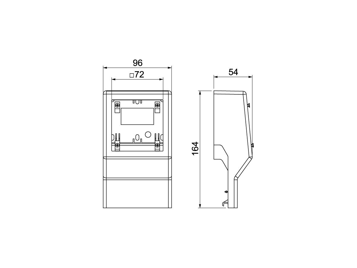 Geräteträger Bettermann SL 20×50/70 für CH 47×96×144, PVC, reinweiss, 9010