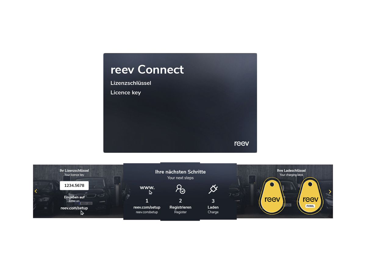 Lizenzschlüssel reev Connect REEVCNPRO01 für Wallbox Pro mit QR-Code