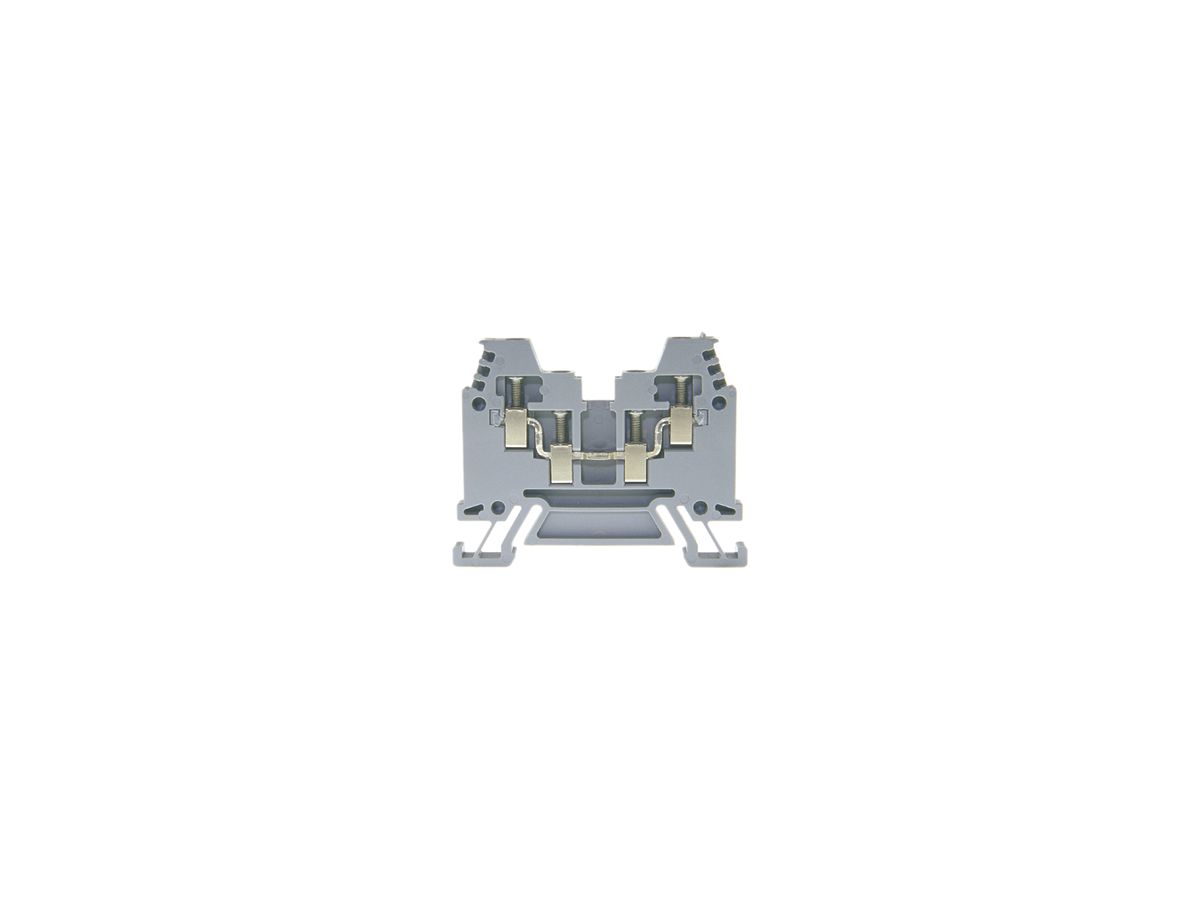 Durchgangs-Reihenklemme Woertz 0.5…2.5mm² 24A 800V Schraubanschluss 2×2 TH35 gu