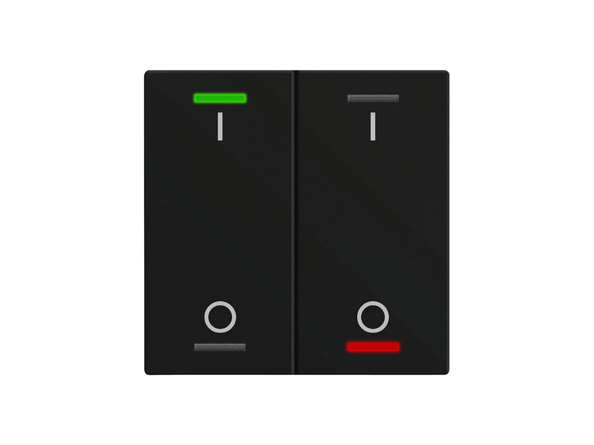 EB-Taster KNX RGBW MDT BE-TAL600216.B1 2T/4B schwarz matt "I/O"