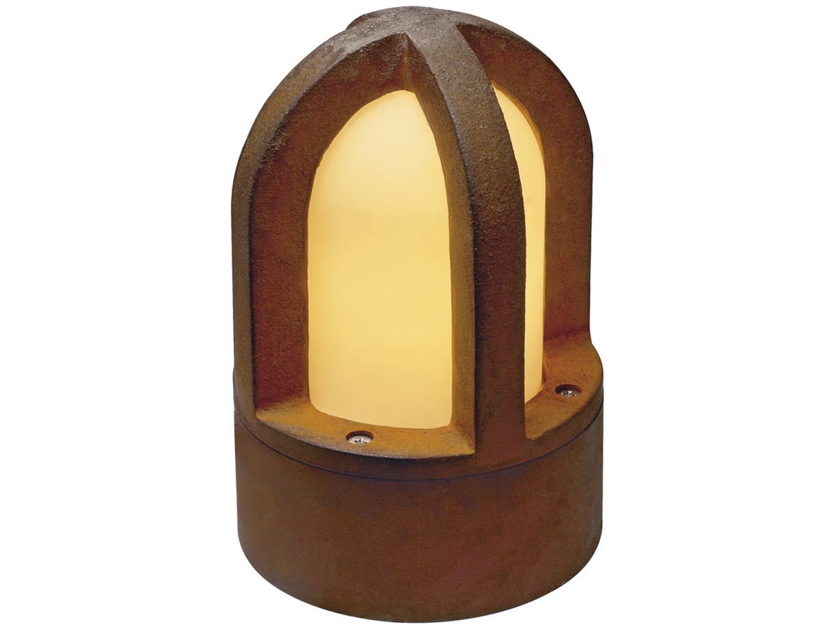 Standleuchte SLV RUSTY CONE, E14 40W IP54 Eisen gerostet