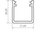LED AP-Montageschiene CASAMBI PR-1618-Y2, 2000×18×17mm, eloxiert, silber