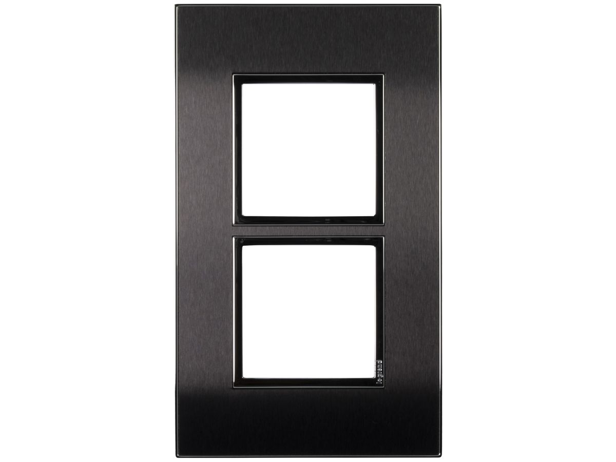 Abdeckrahmen ATO 1×2 Modul, black brushed