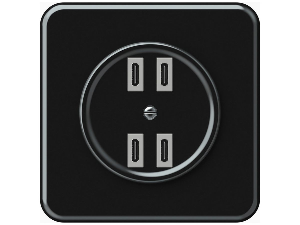 UP-USB-Ladesteckdose origin 4×USB-C 4000mA 5V schwarz
