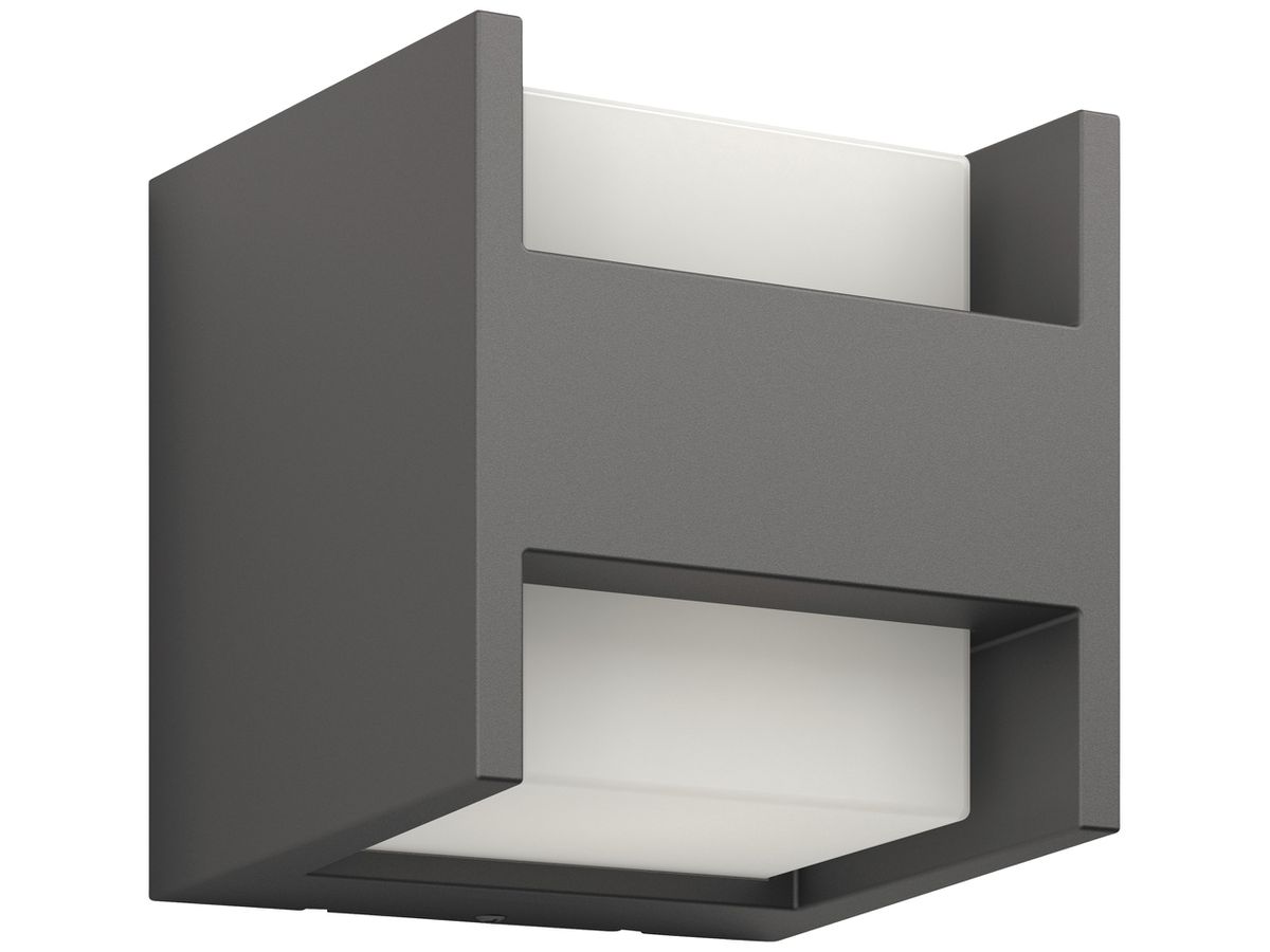 LED-Wandleuchte Philips Arbour 3.8W 800lm 2700K IP44 direkt/indirekt anthrazit